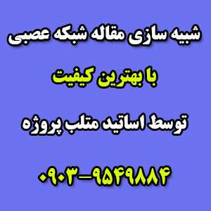 شبیه سازی مقاله شبکه عصبی