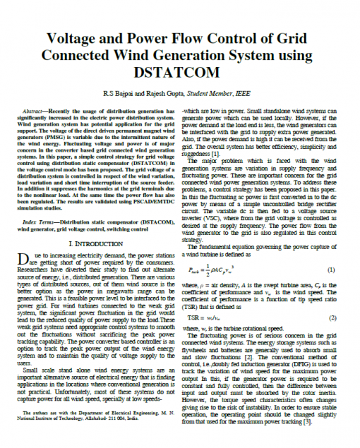 پروژه کنترل جریان برق شبکه با سیستم باد به روش استتکام
